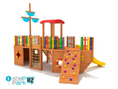 Детская игровая деревянная корабль
